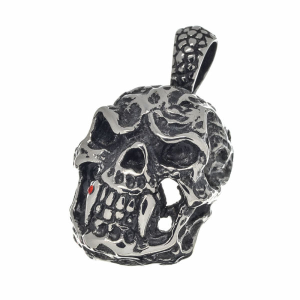 Edelstahlanhänger - Totenkopf