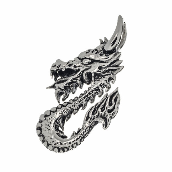 Edelstahlanhänger - Drache