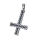 Stainless Steel Pendant – Cross with Dense Woven Relief