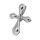 Stainless Steel Pendant – Cross with Organic Surface