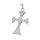 Stainless Steel Pendant – Stone-Set Cross with Flared Ends