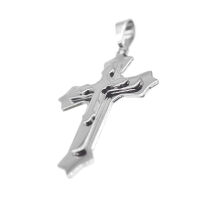 Stainless Steel Pendant – Crucifix with Broad Outer Outline