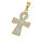 Stainless Steel Pendant - Ankh with Stones
