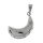 Stainless Steel Pendant – Rounded Crescent with Smooth Surface