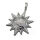 Stainless Steel Pendant – Large Sun Face in a Steel-Coloured Finish
