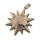 Stainless Steel Pendant – Large Sun Face with Pointed Rays – rose gold-coloured