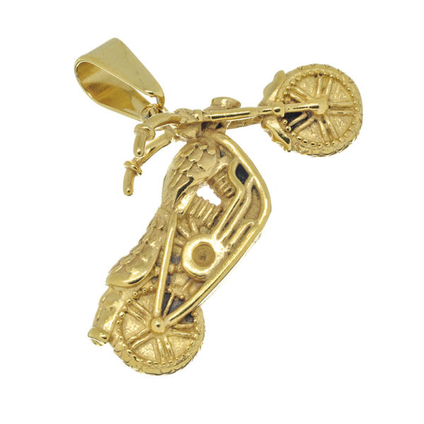 Stainless steel pendant - motorcycle
