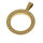 Edelstahlanhänger - Medaillon mit Steinen - aufschraubbar - PVD-Gold 30 mm