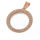 Edelstahlanhänger - Medaillon mit Steinen - aufschraubbar - PVD-Rosegold 30 mm