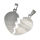 Stainless Steel Pendant - Broken Heart Matte Finish