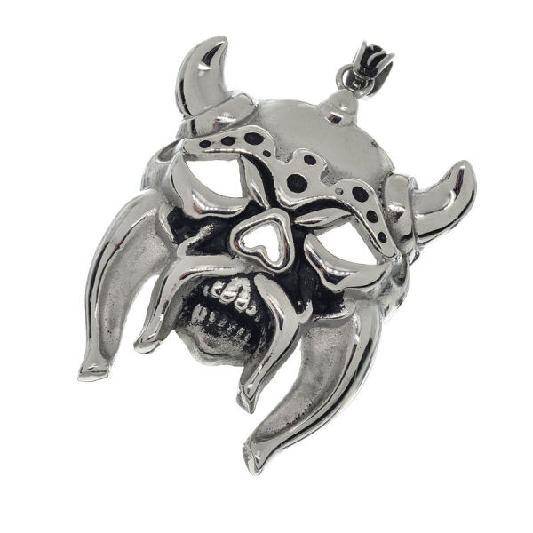 Edelstahlanhänger - Wikingermaske