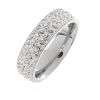 Edelstahlring/Cubik Zirkonia