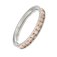 Stainless steel ring - Cubic zirconia