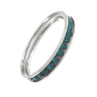 Stainless steel ring - Cubic zirconia