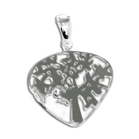 925 Sterling Silberanhänger - Baum