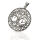 Yggdrasil Pendant with Broad Braided Surround in 925 Sterling Silver