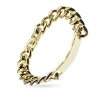 Edelstahlarmband mit Gravurplatte - PVD-Gold