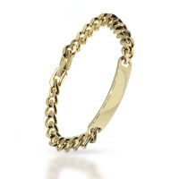 Edelstahlarmband mit Gravurplatte - PVD-Gold