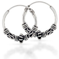 Bali Hoop Earrings “Vimor” in 925 Sterling...