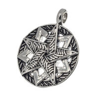 Stainless Steel Pendant – Pentagram with Dense...
