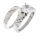 Edelstahlring/Cubik Zirkonia