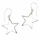 925 Sterling Silver Drop Earrings – Large Open Stars with Straight Lines
