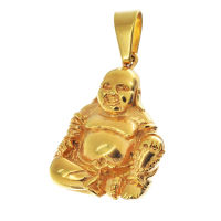 Edelstahlanhänger - Buddha Stahl