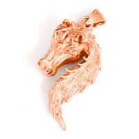 Edelstahlanhänger - Pferdekopf Rosegold