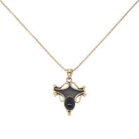Bronzeanhänger - Filligran mit Stein Onyx