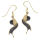 Bronzeohrringe Onyx