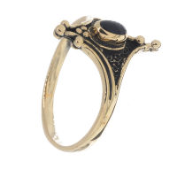 Bronze ring - Black stone 62 (19,7 Ø) 09 US