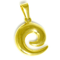 Edelstahlanhänger - Spirale PVD-Gold