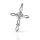 925 Sterling Silberanhänger - Kreuz mit Cubik...