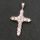 925 Sterling Silberanhänger - Kreuz mit Cubic...