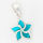925 Sterling Silberanhänger - Blume mit Acryl...