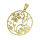 Edelstahlanhänger - Blume, PVD-Gold