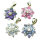 925 Sterling Silberanhänger - Blume mit c/z Violett