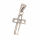 Edelstahlanhänger  Partner Kreuz mit Cubic Zirkonia Rosegold-20 mm