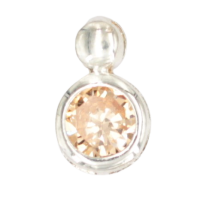925 Sterling Silberanhänger - mit c/z rund Champanger