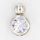 925 Sterling Silberanhänger - mit c/z rund Violett