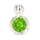 925 Sterling Silberanhänger - mit c/z rund Grün