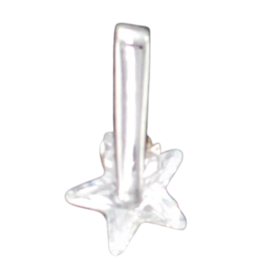 925 Sterling Silberanhänger - Stern mit Cubik Zirkonia "weiß"