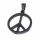 Edelstahlanhänger - Peace PVD-Schwarz