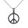 Edelstahlanhänger - Peace PVD-Schwarz