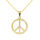Edelstahlanhänger - Peace PVD-Gold