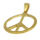 Edelstahlanhänger - Peace PVD-Gold
