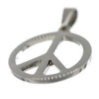 Edelstahlanhänger - Peace Stahl