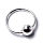 925 Sterling Silver - Nose Creole with Ball/ 5 Units/...