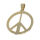 Edelstahlanhänger - Peace PVD-Gold