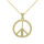 Edelstahlanhänger - Peace PVD-Gold